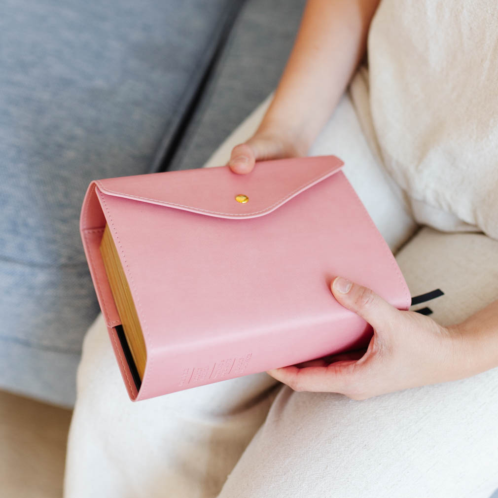 Quad Button Snap Slip Cover - Pink | Simulated Leather Cover for Quad